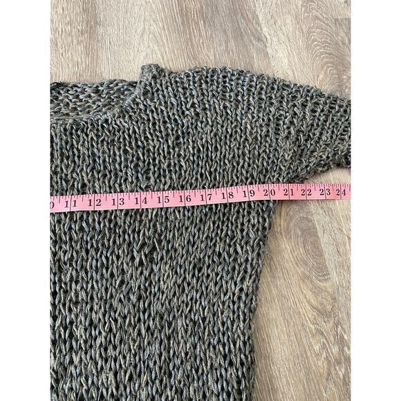 Eileen Fisher Sweater Small Alpaca Blend Open Knit Gray - Picture 8 of 9